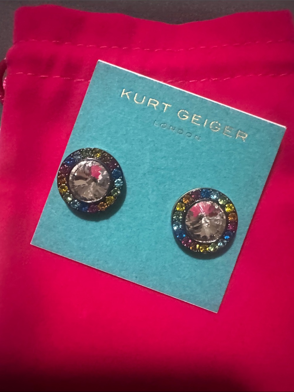 Kurt Geiger London Octavia Stud Earrings - Picture 2 of 4